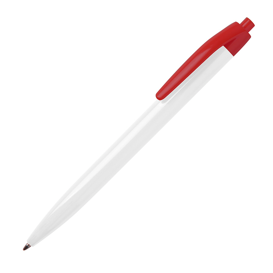 Ручка шариковая Super Hit, белая с красным